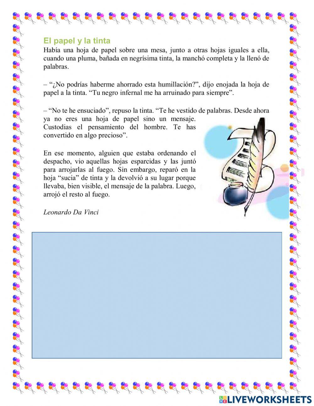 Ficha evaluativa- Catellano