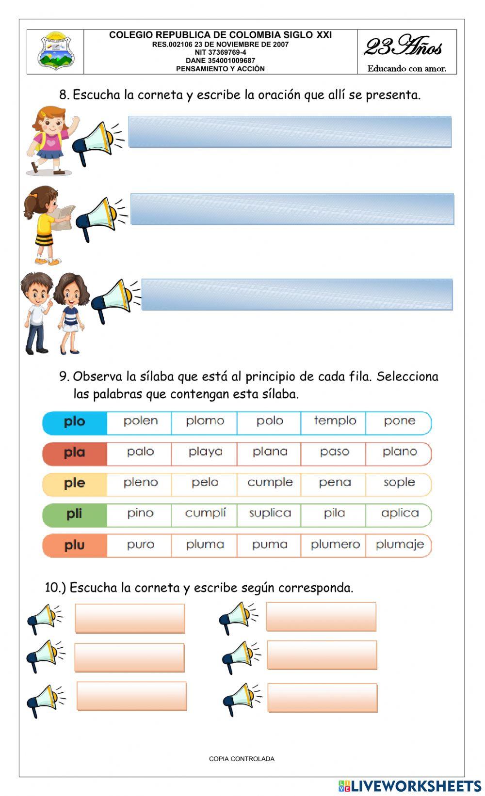Bimestral tercer periodo