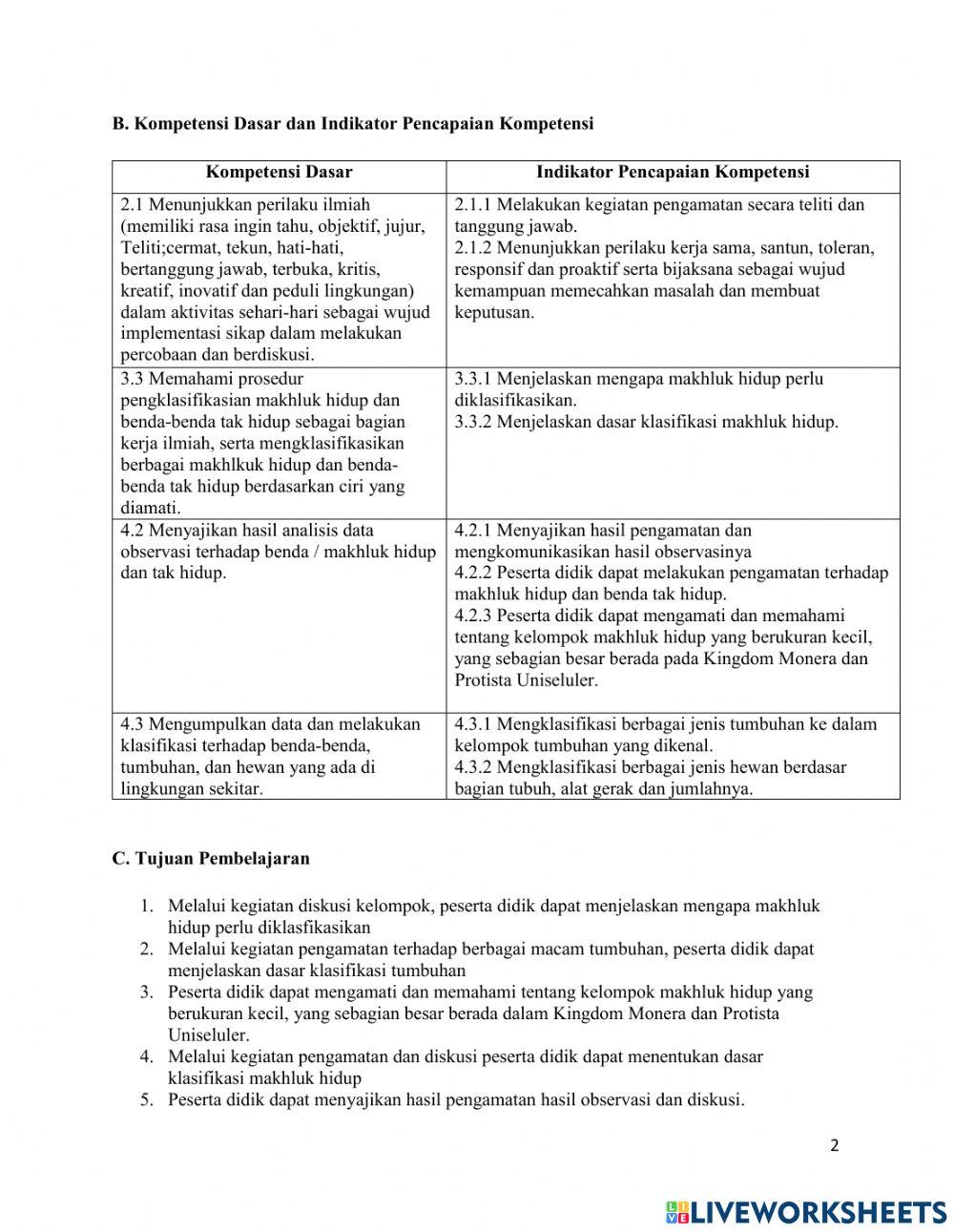 Klsifikasi makhluk hidup