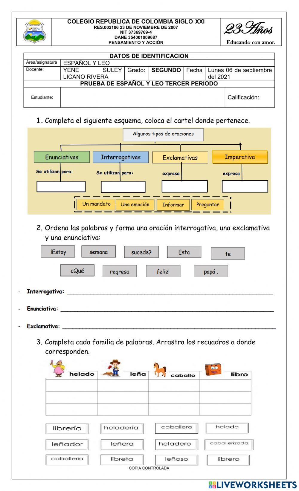 Bimestral tercer periodo