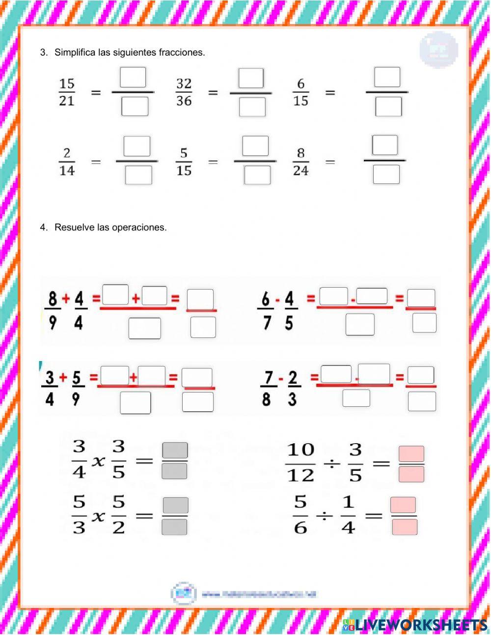 Evaluación matematicas 4