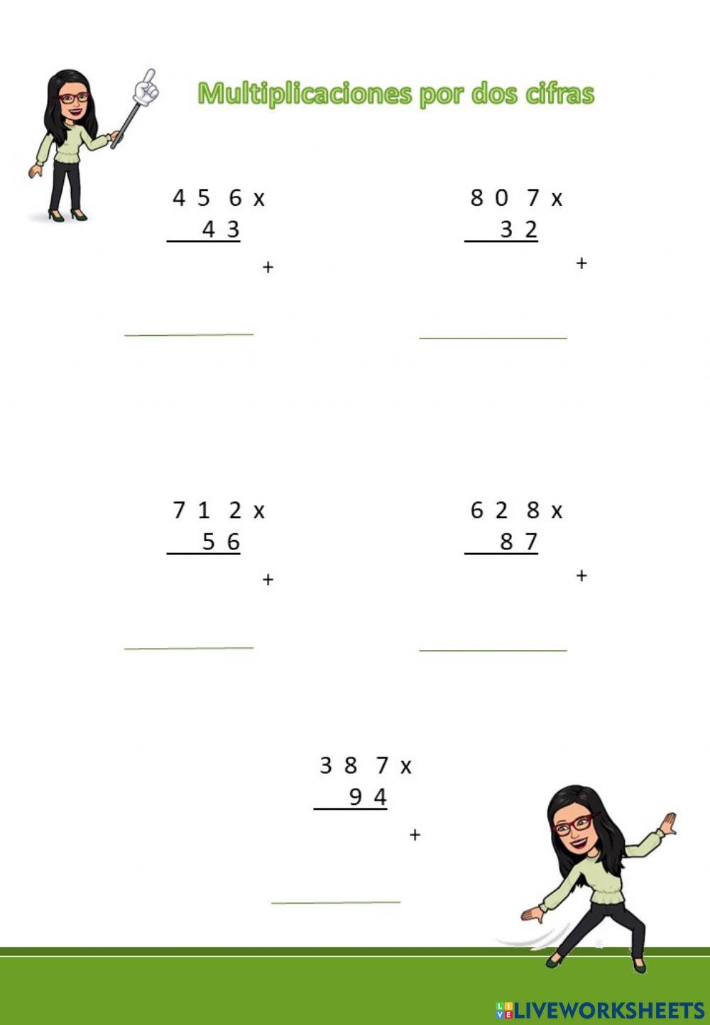 Multiplicaciones por dos cifras 2