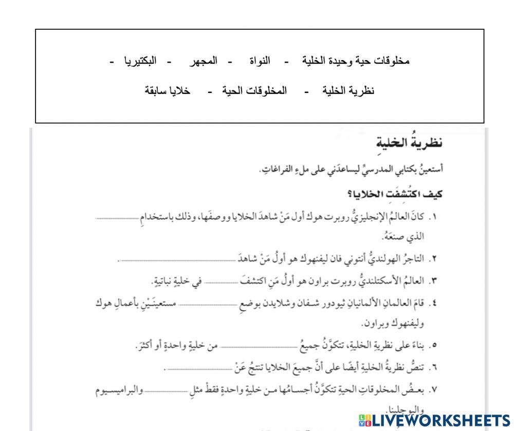 نظرية الخلية- اتطور نظرية الخلية