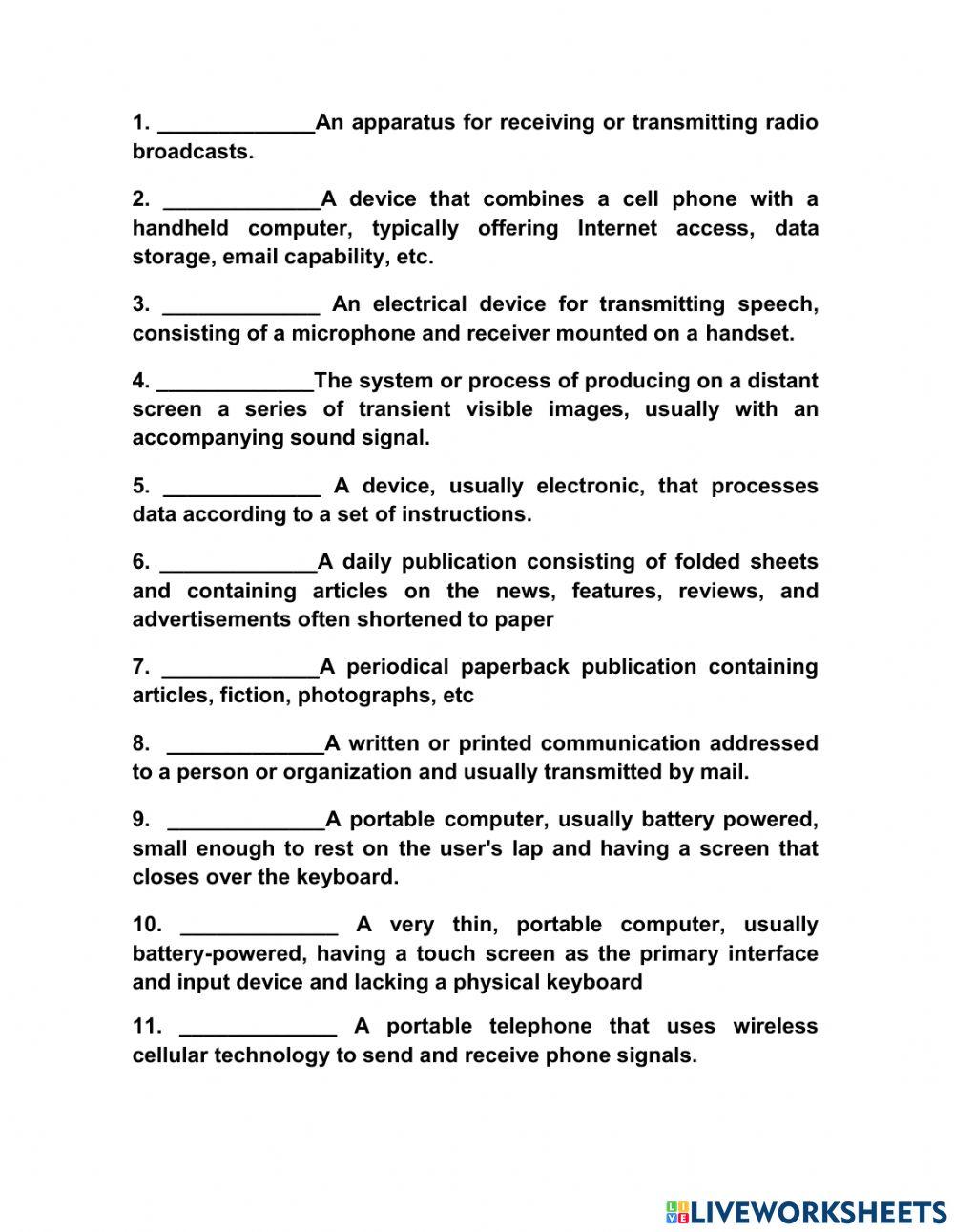 Means of communication