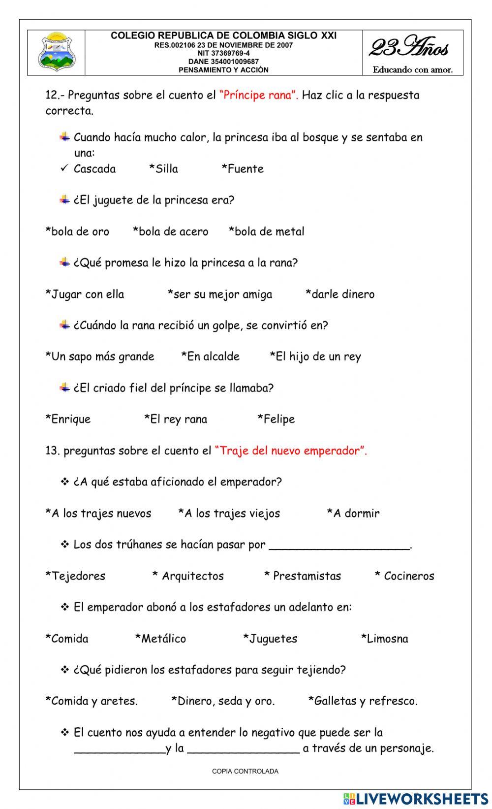 Bimestral grado tercero