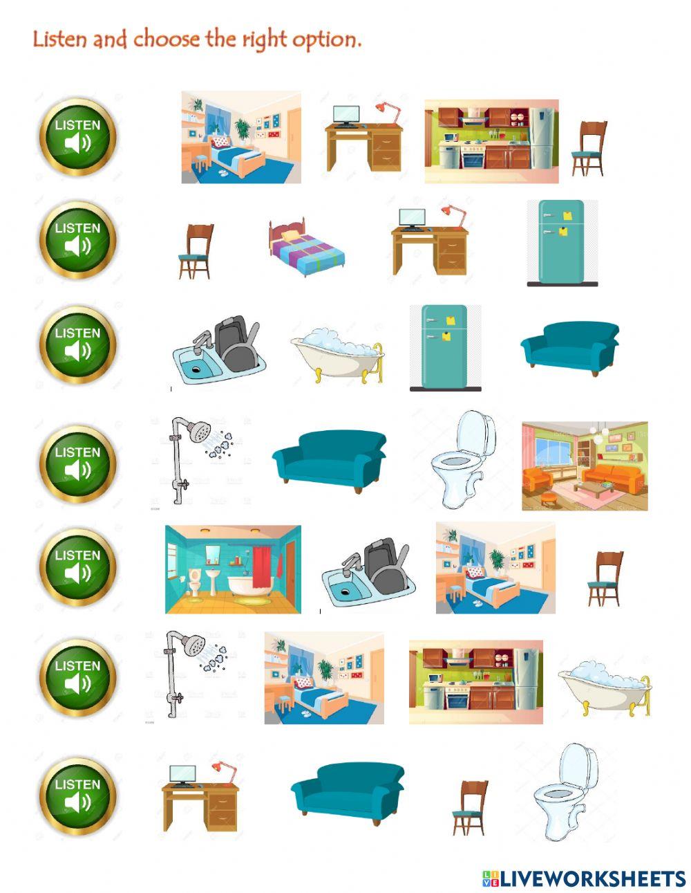 Rooms and furniture
