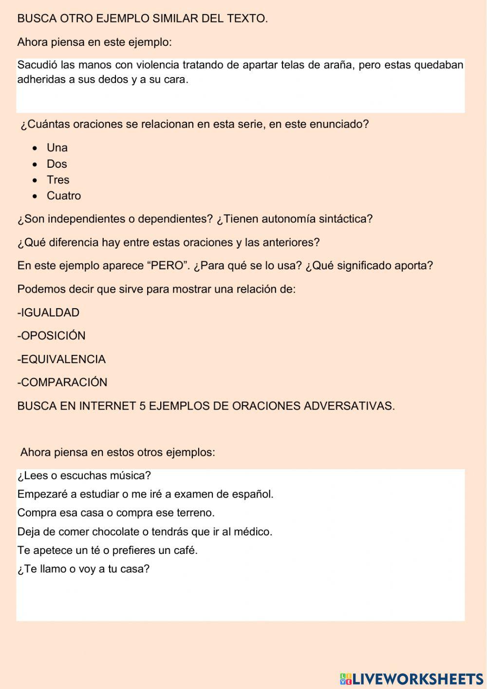 Coordinación de oraciones