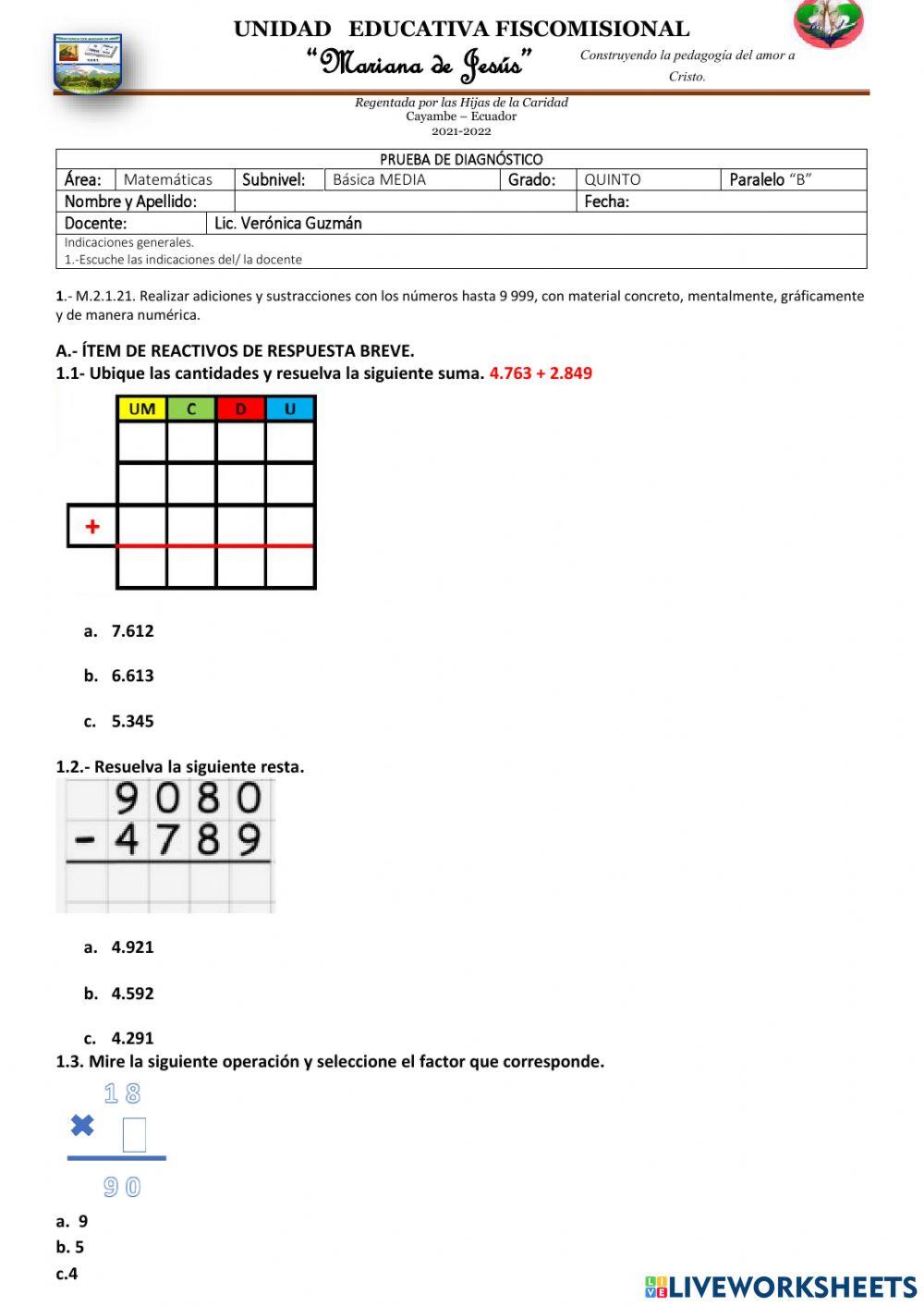 5-MATEMÁTICAS-DIAGNÓSTICO