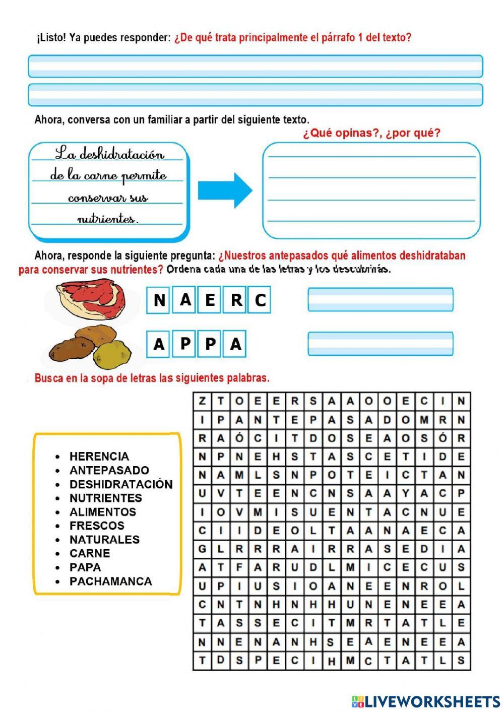 Sabiduria de nuestros antepasados en la alimentacion