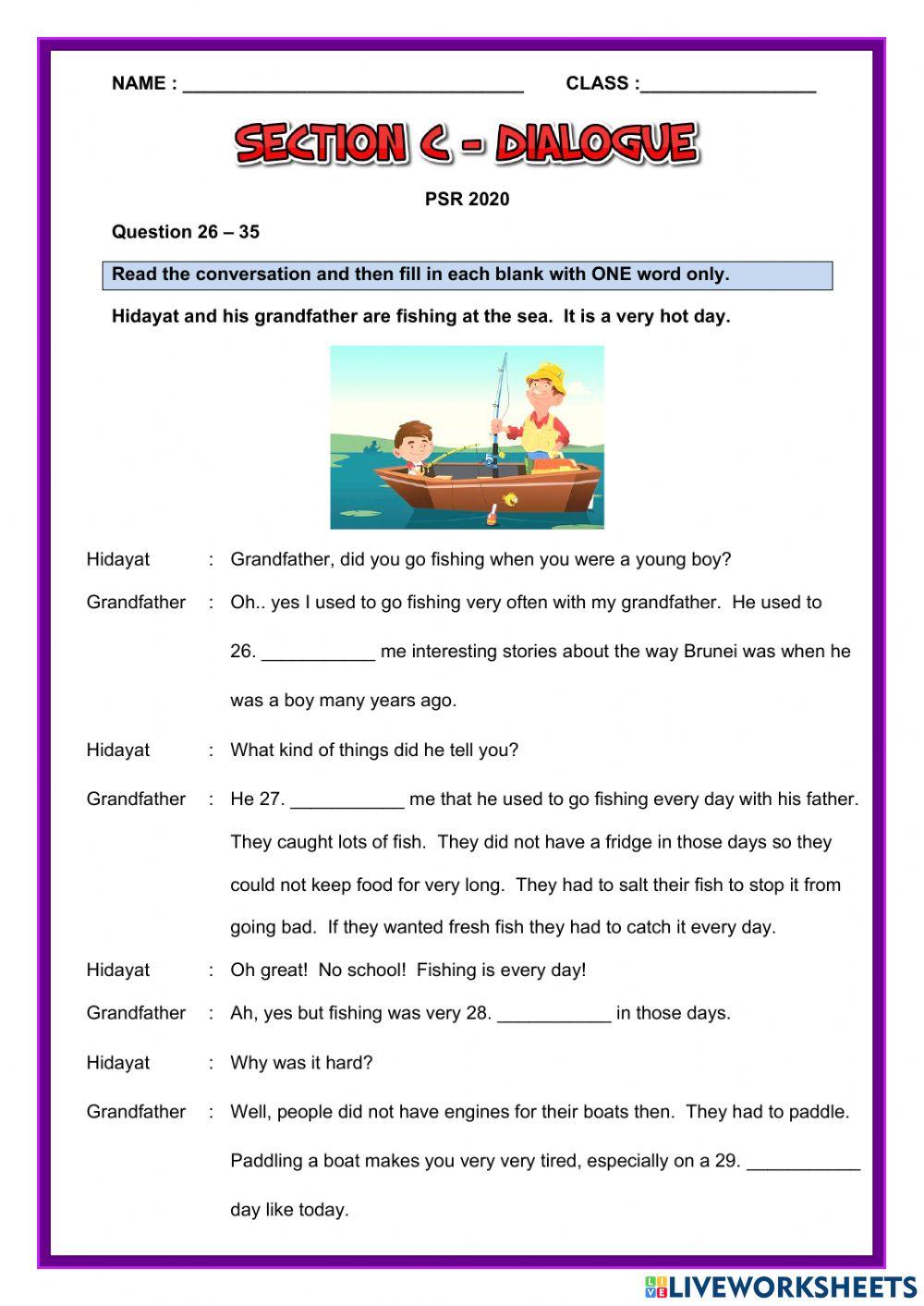 Section C Dialogue PSR 2020