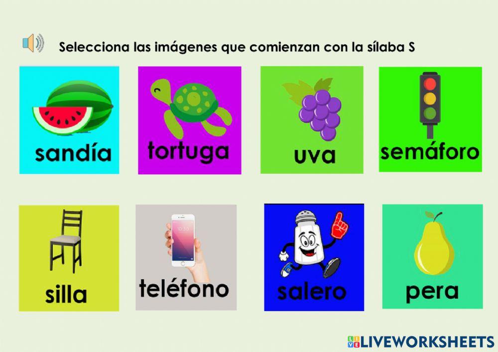 Conciencia fonológica - s