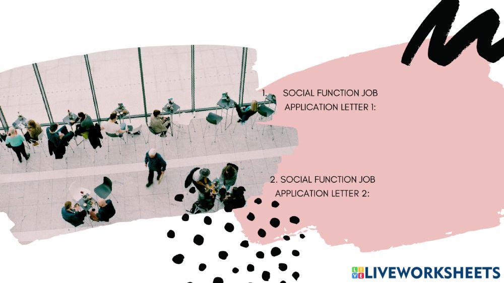 JOB APPLICATION LETTER WORKSHEET