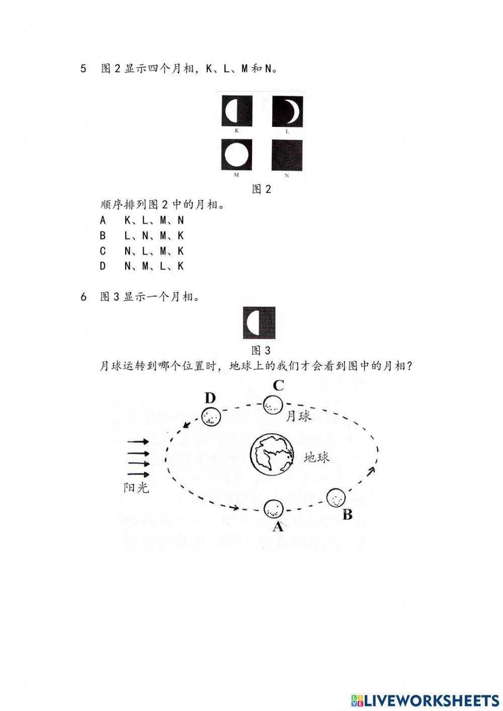 五年级 科学 月相