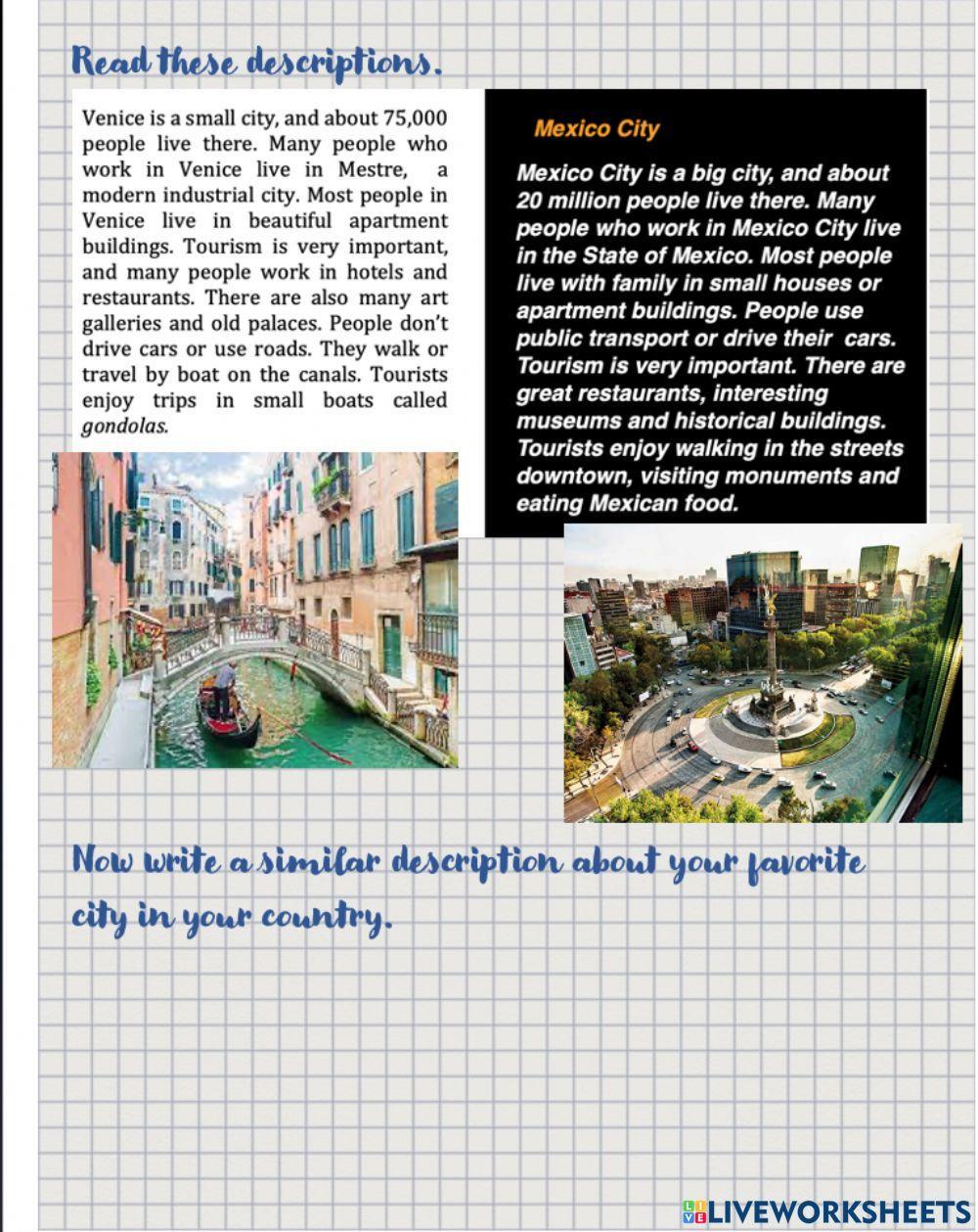 Writing a description