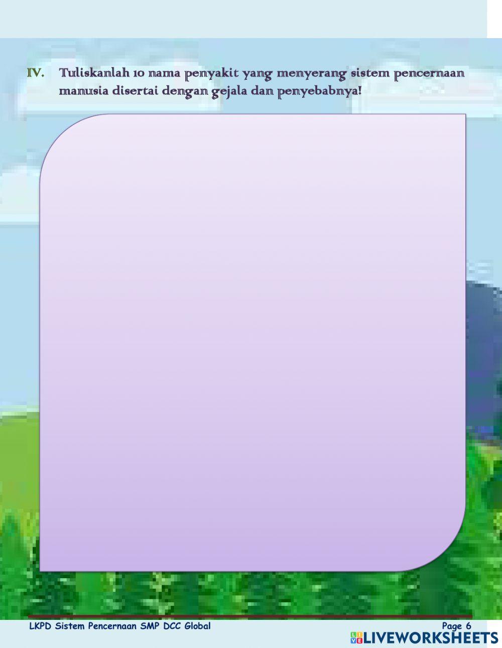 Sistem Pencernaan pada Manusia