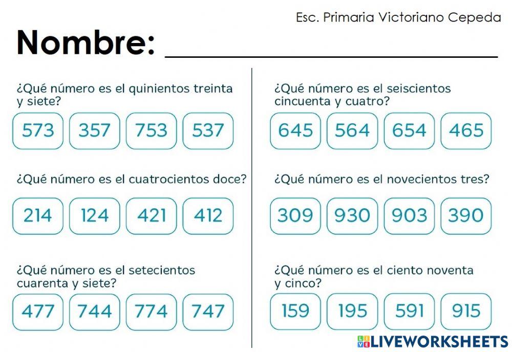 Lectura de cantidades