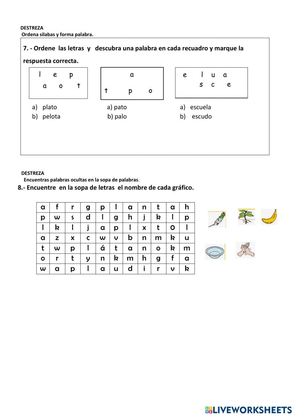 Evaluación diagnostico de lengua y literatura