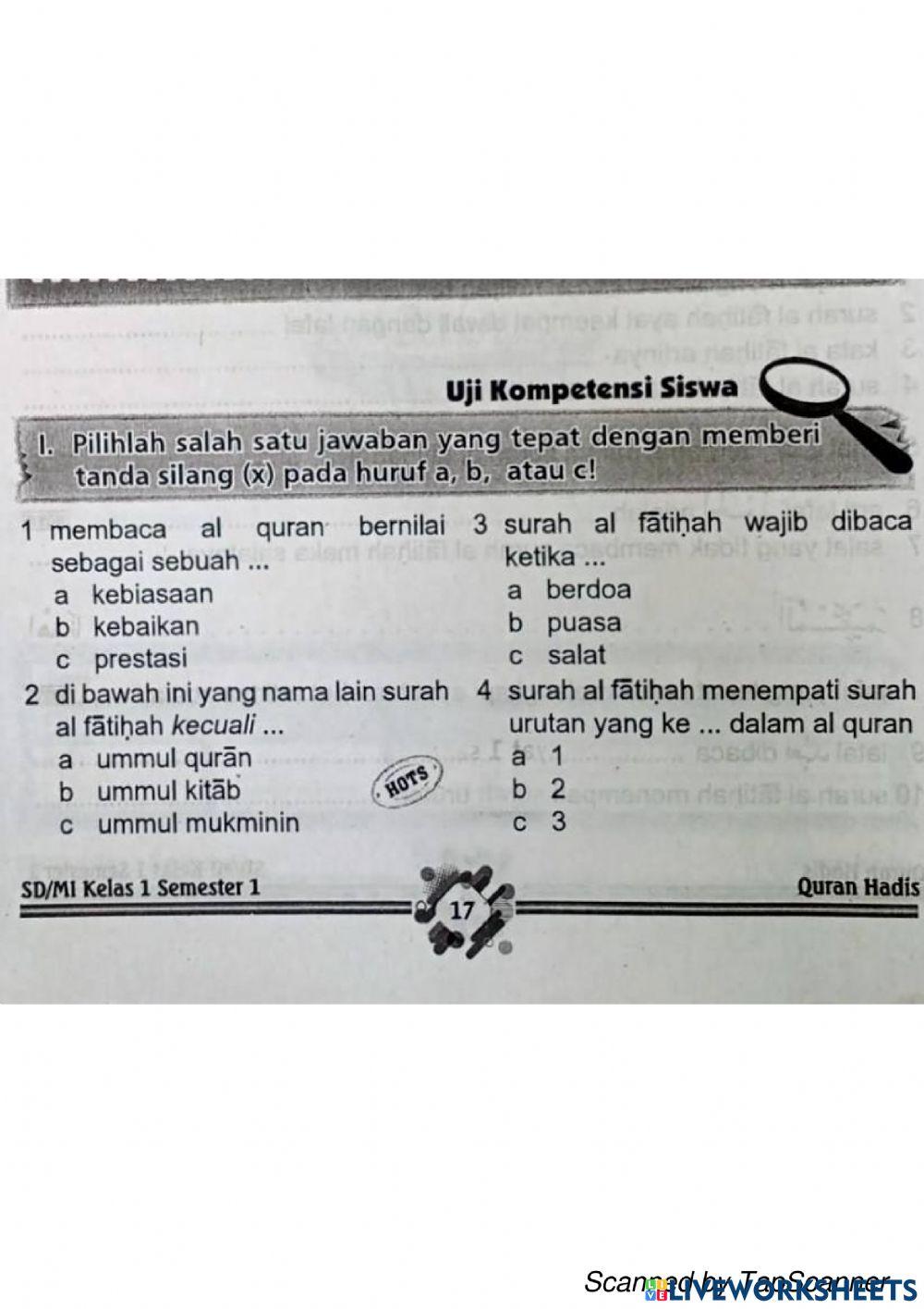 Latihan quran lks halaman 17 Latihan quran lks halaman 17