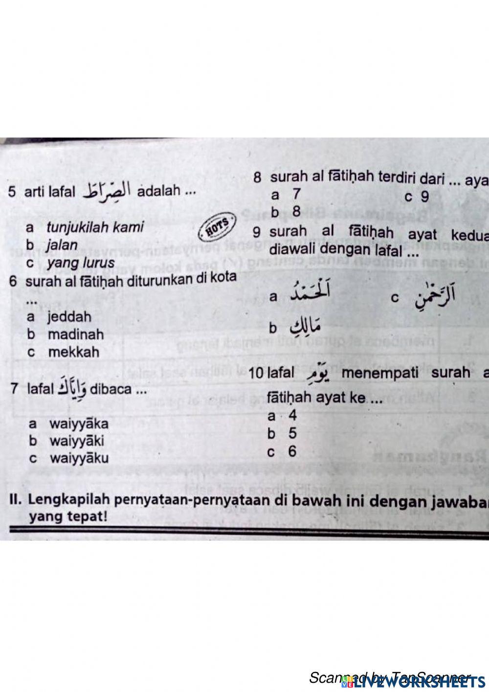 Latihan quran lks halaman 17 Latihan quran lks halaman 17