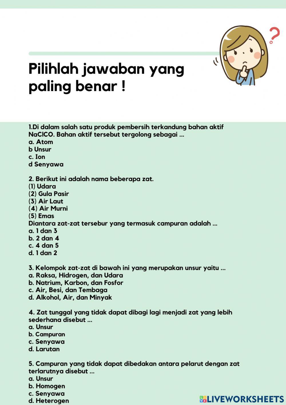 LKPD 1 Klasifikasi Materi