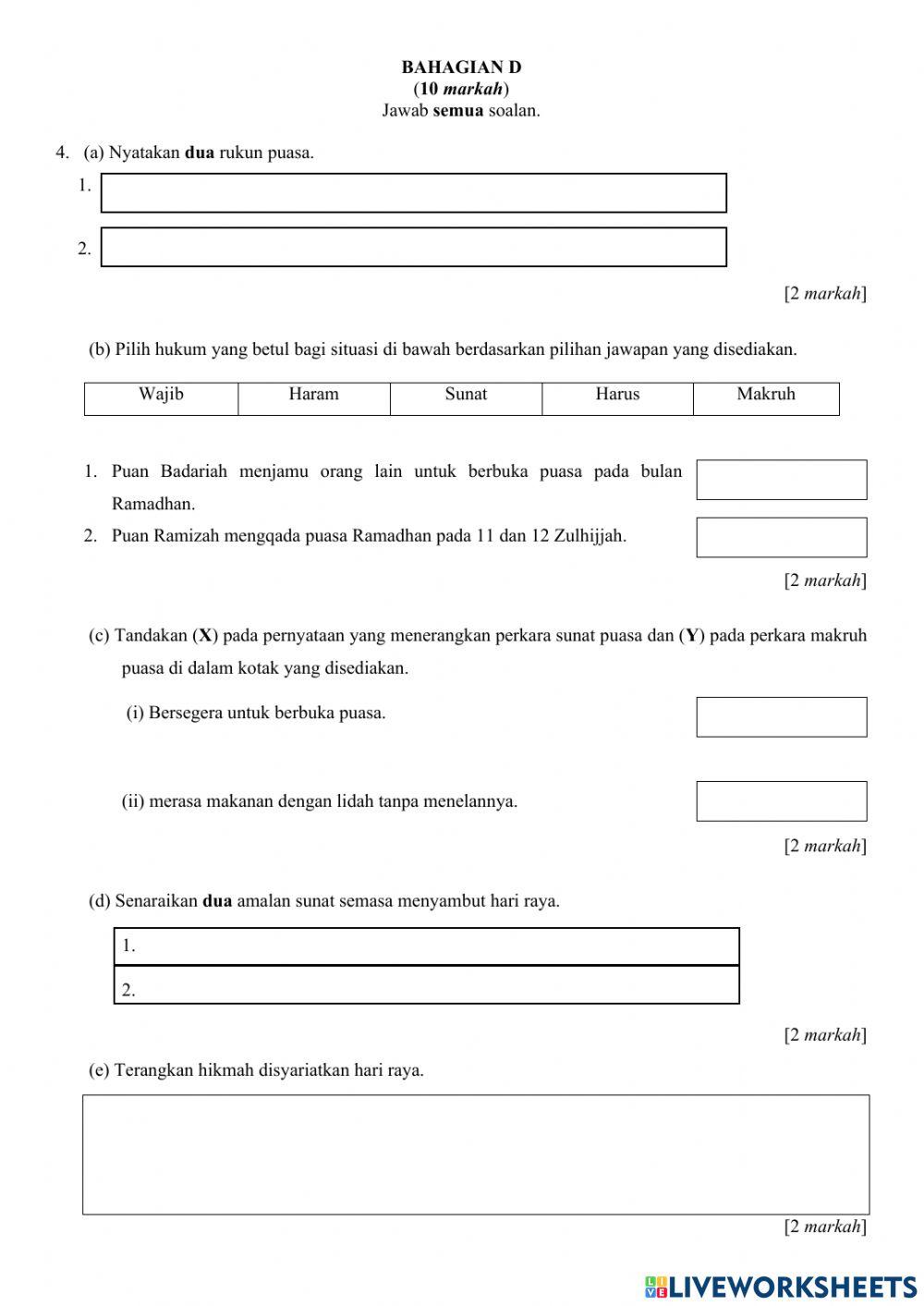 Ulangkaji topikal pendidikan islam tingkatan 3