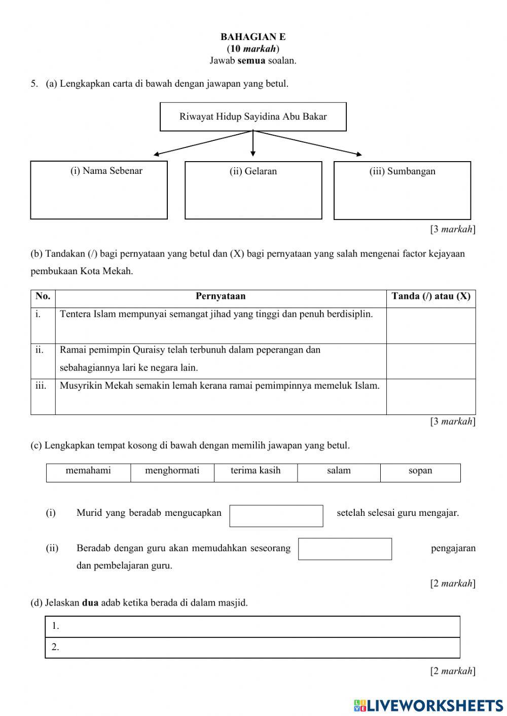 Ulangkaji topikal pendidikan islam tingkatan 3