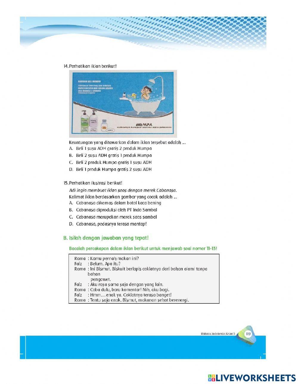 Evaluasi Tema 3 LKPD 3 BAHASA INDONESIA