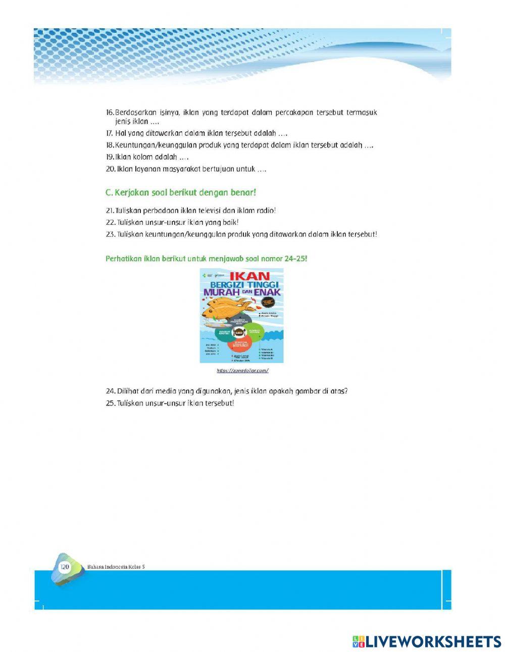 Evaluasi Tema 3 LKPD 3 BAHASA INDONESIA