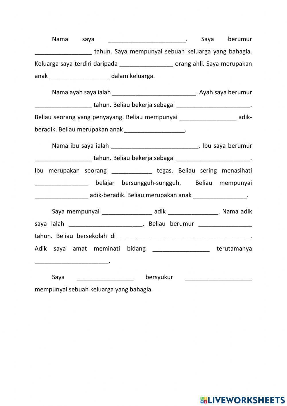 Karangan: Keluarga saya