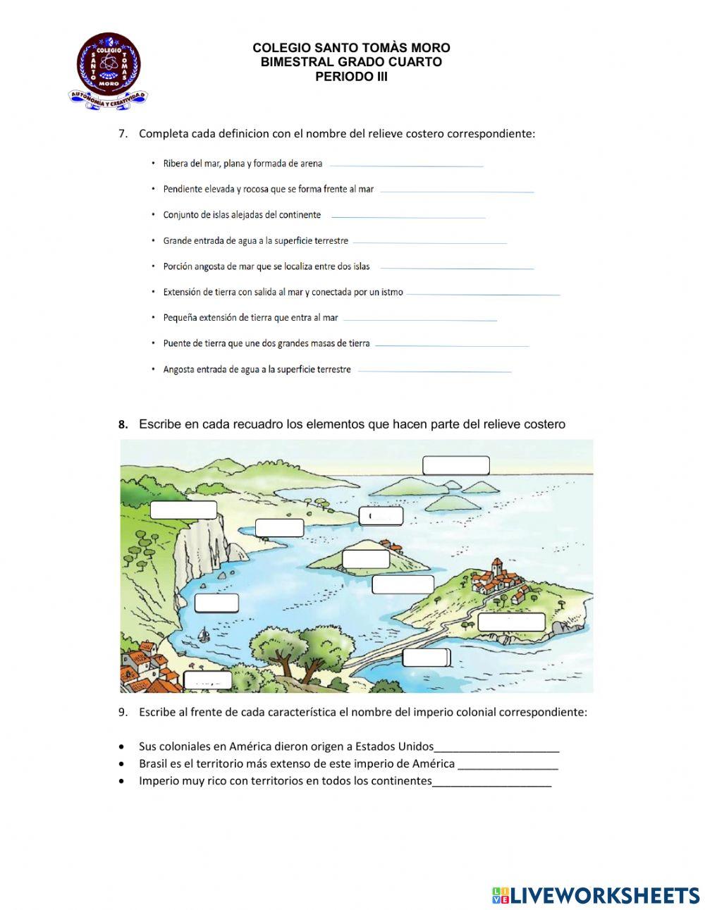 Bimestral grado 4 III periodo