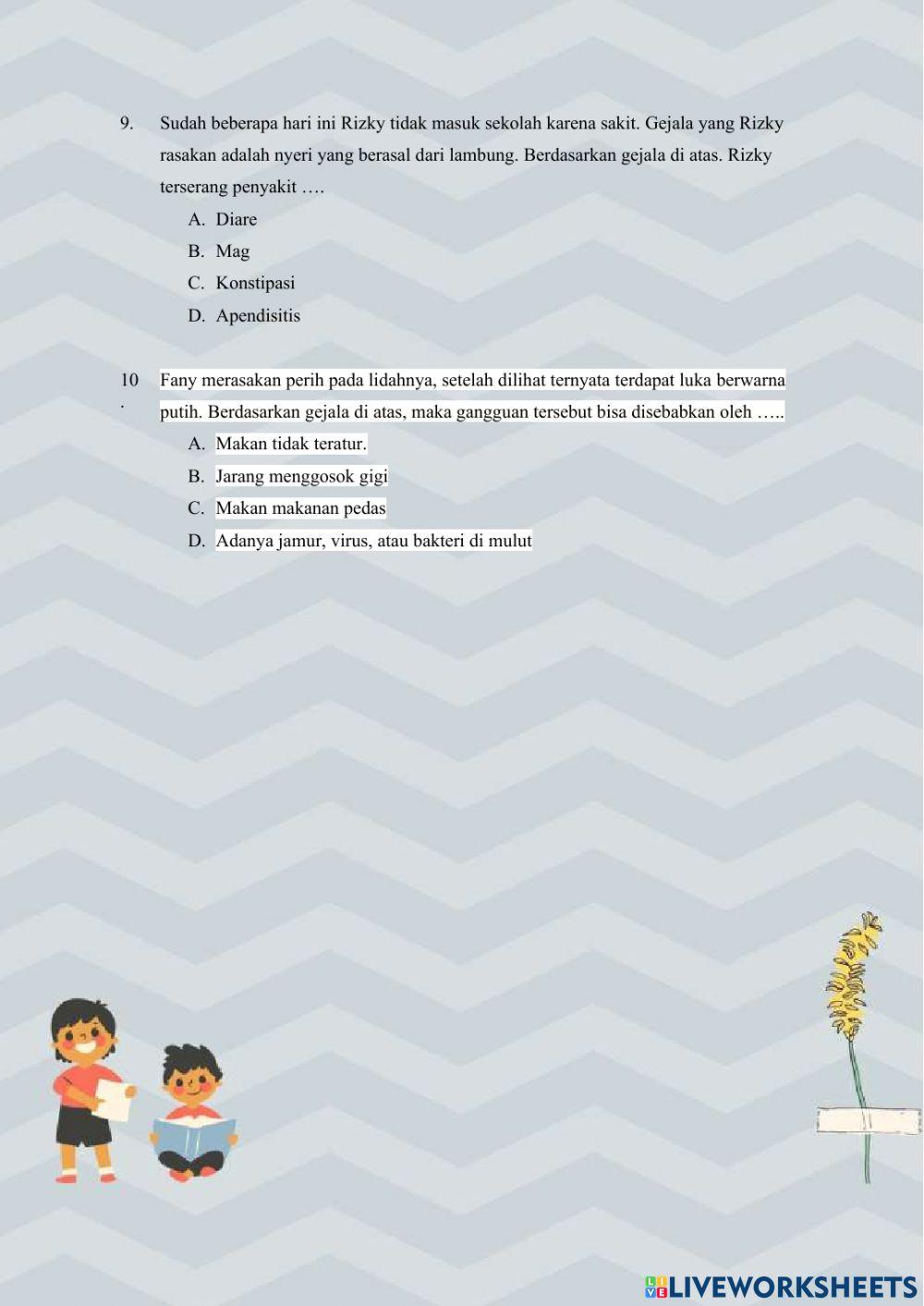 Evaluasi Kelas 5 Tema 3