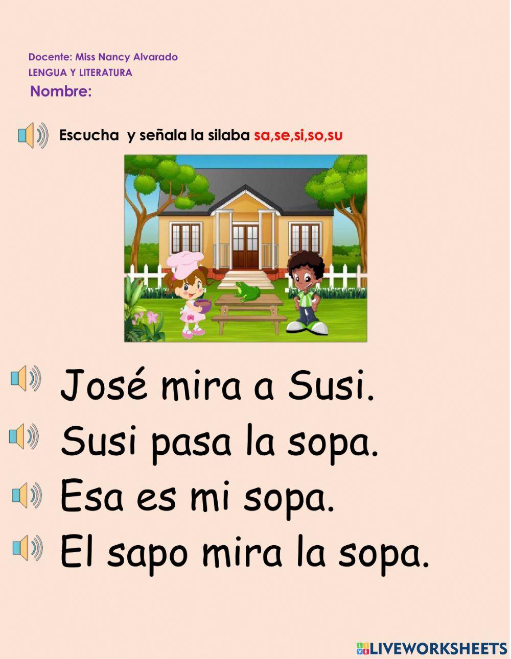 Sílaba sa-se-si-so-su