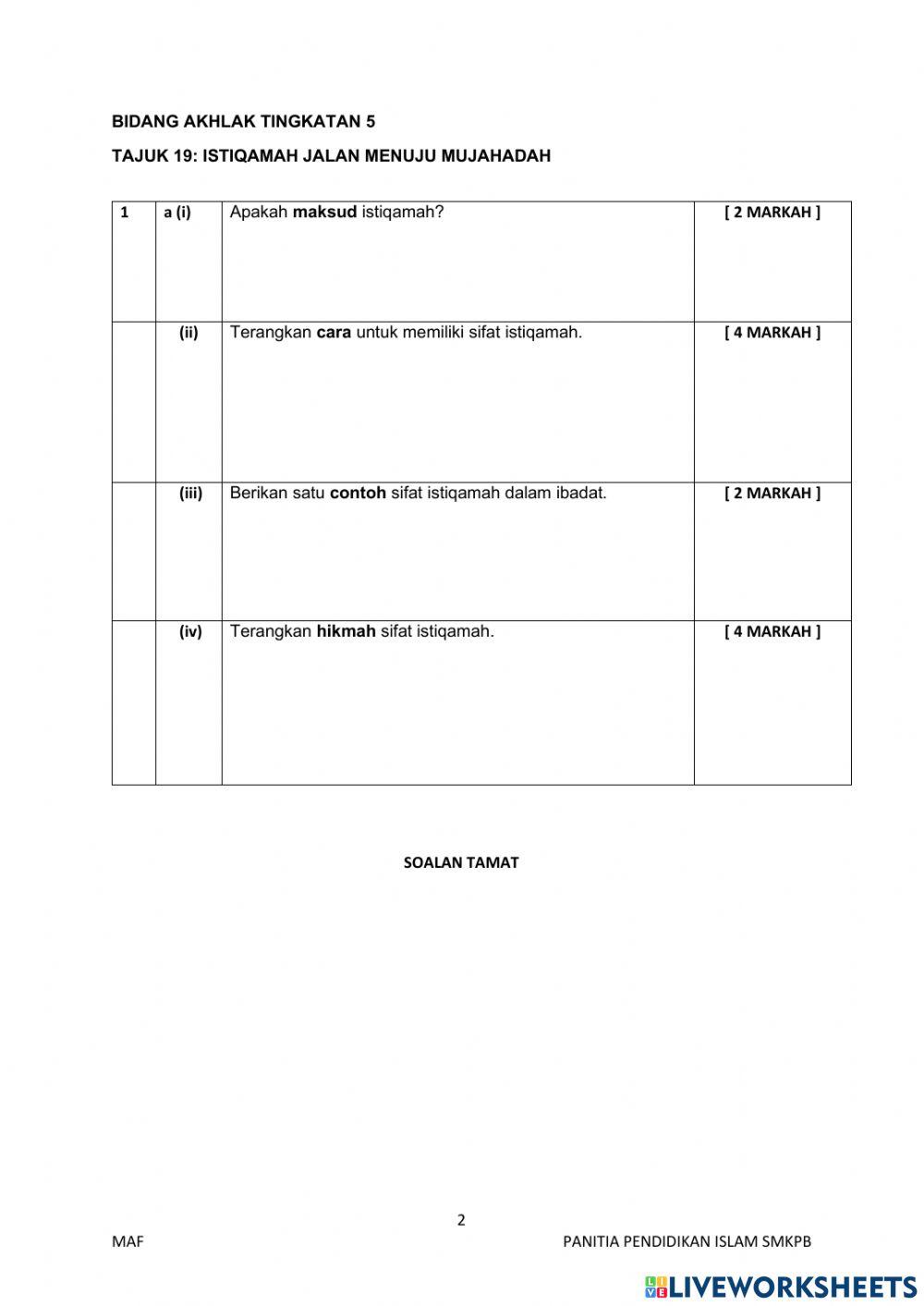 Pel 19 istiqamah jalan menuju mujahadah