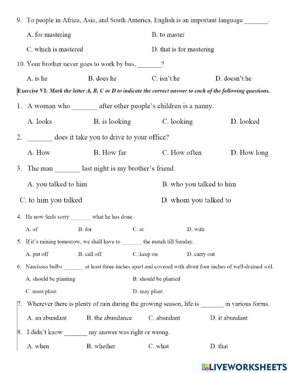 Chuyên đề 2- Từ vựng Ngữ Pháp