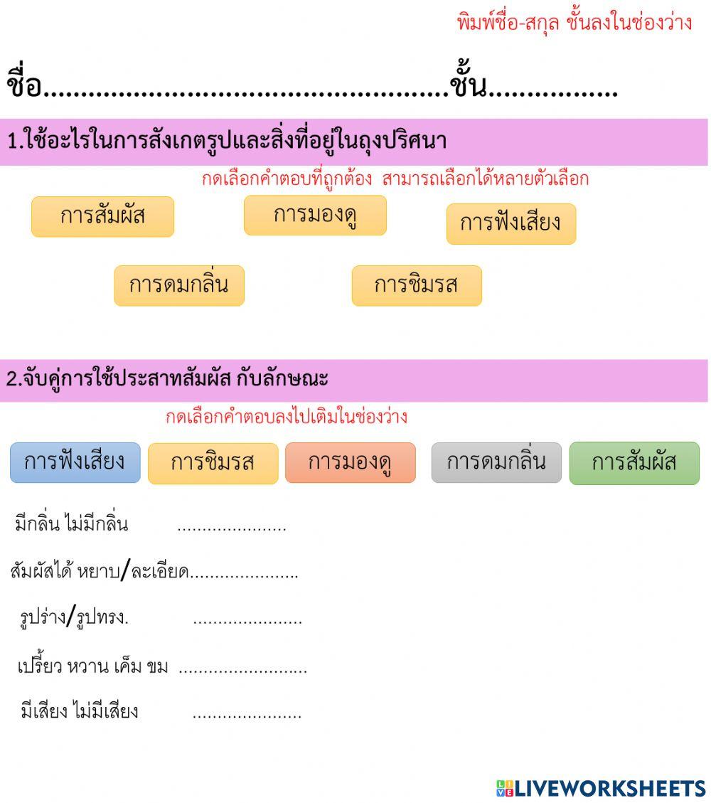 ประสาทสัมผัส