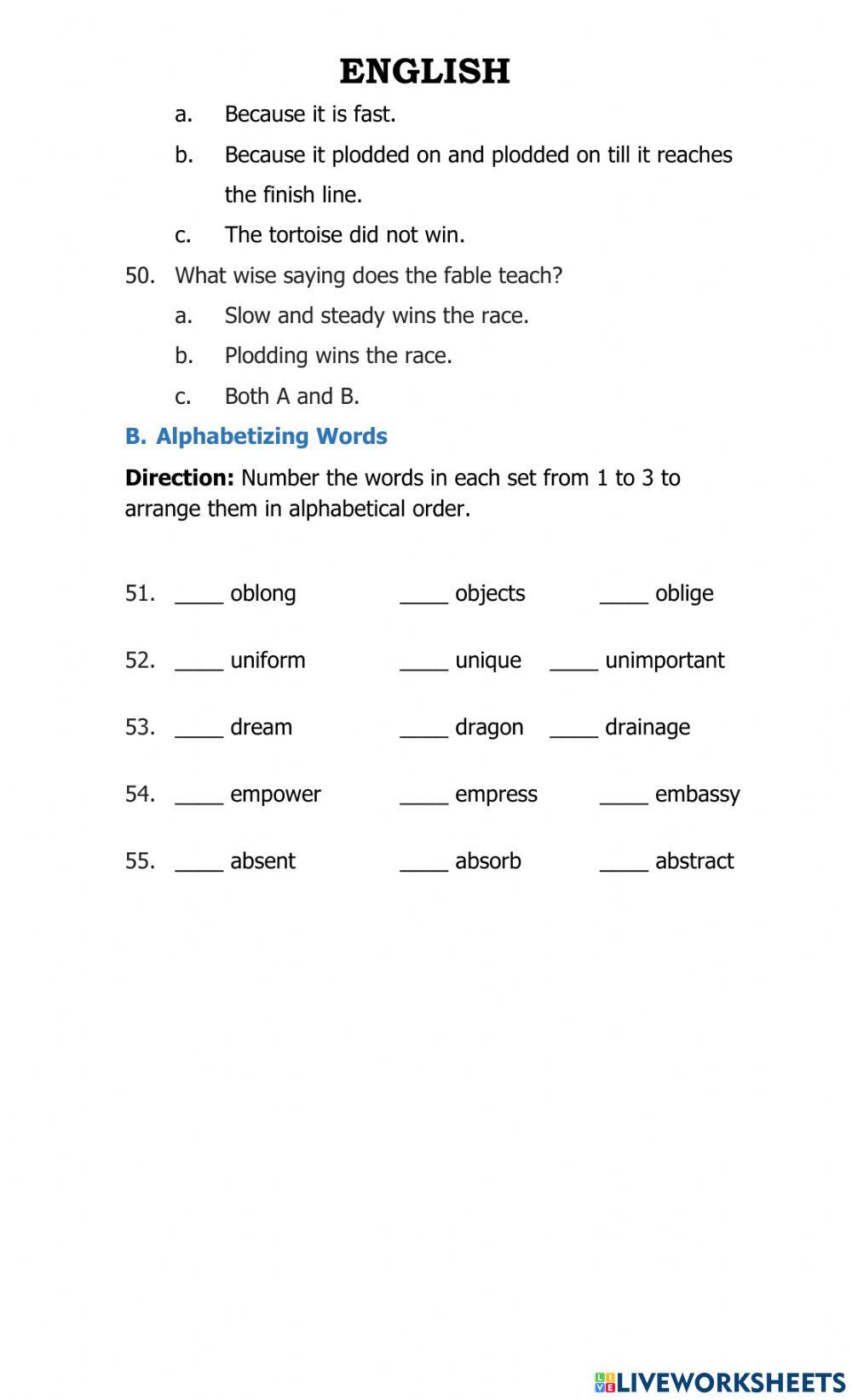 English Test English Test