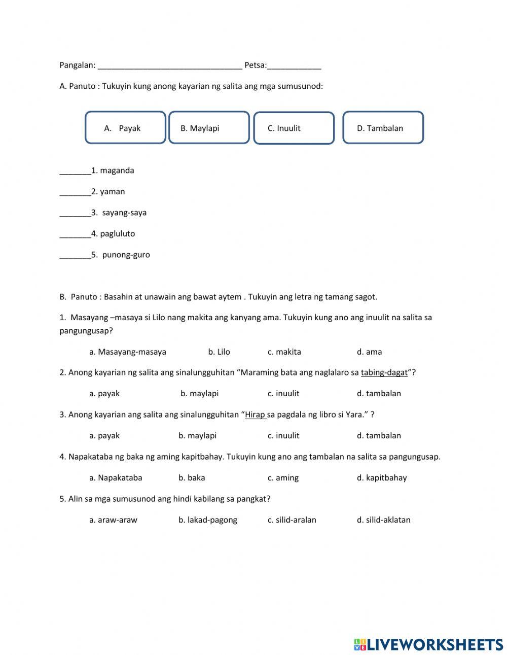 Kayarian ng Salita (2)