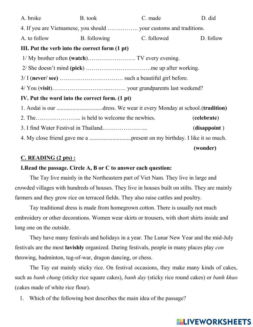 E8 - written test 1