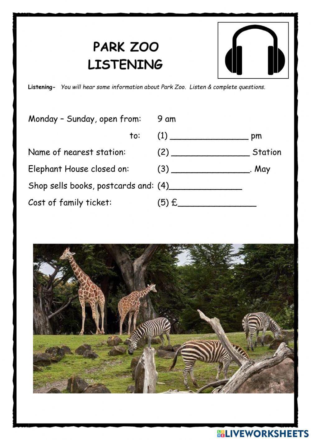 Park Zoo KET Listening