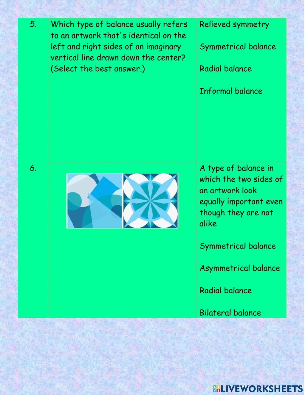 Principle of Design - Balance