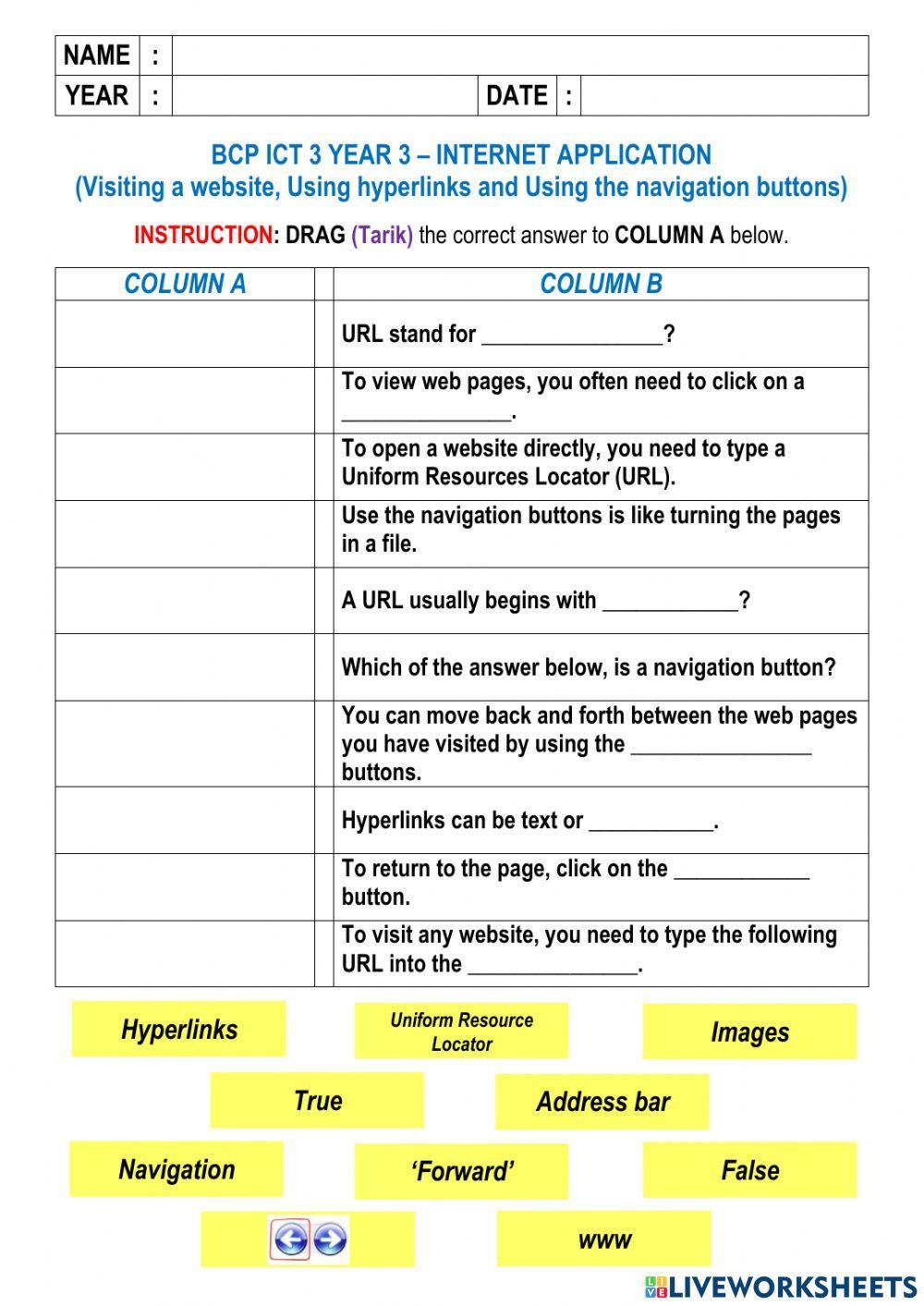 Internet application