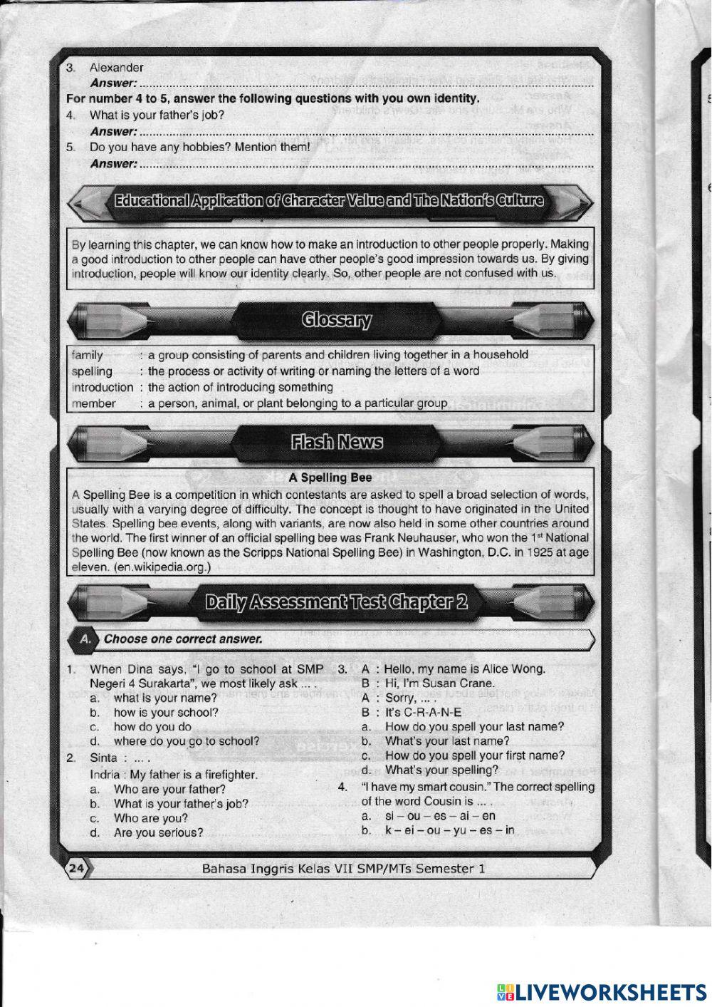 Daily Assessment Ch.2