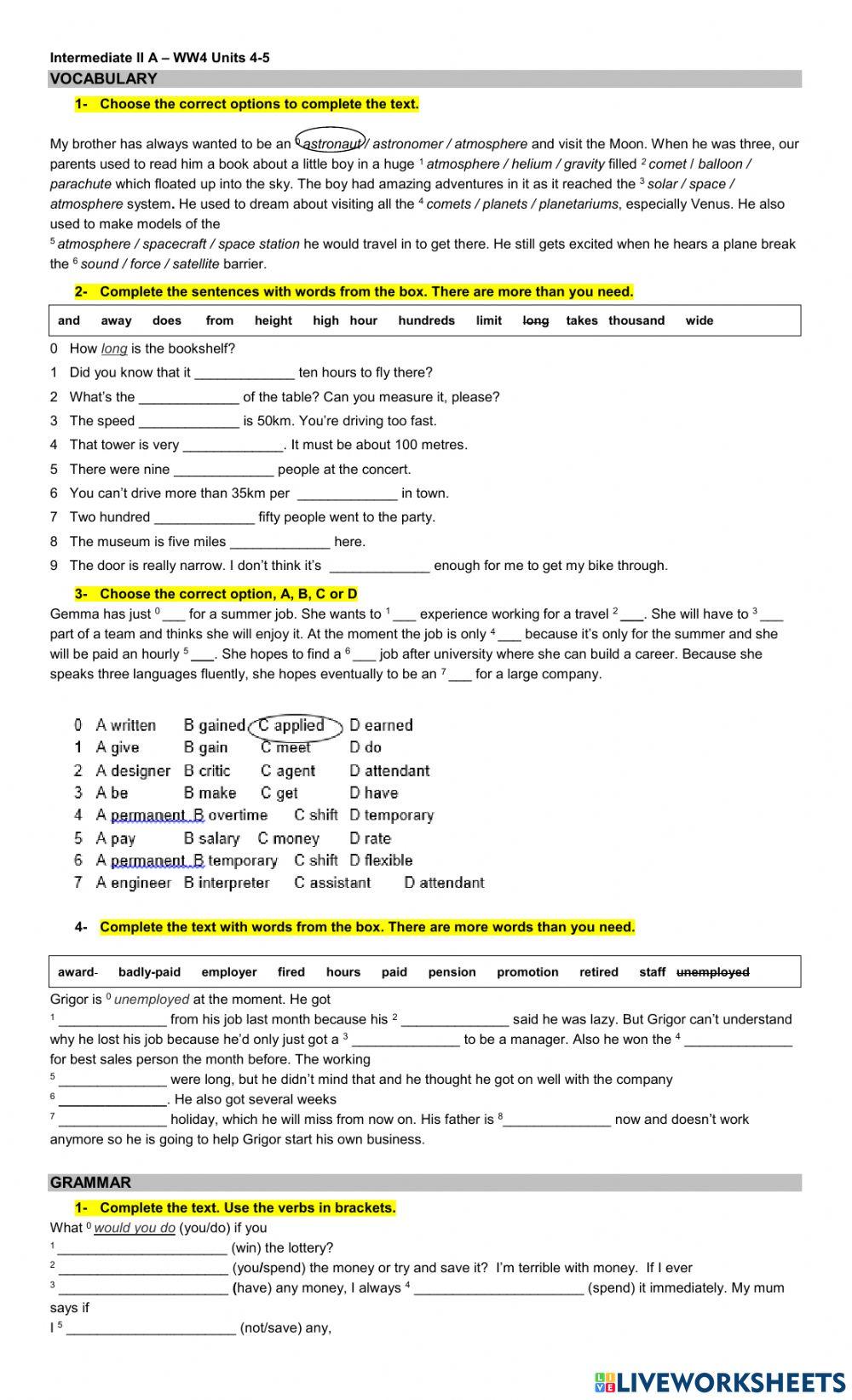 Intermediate II A Bosque