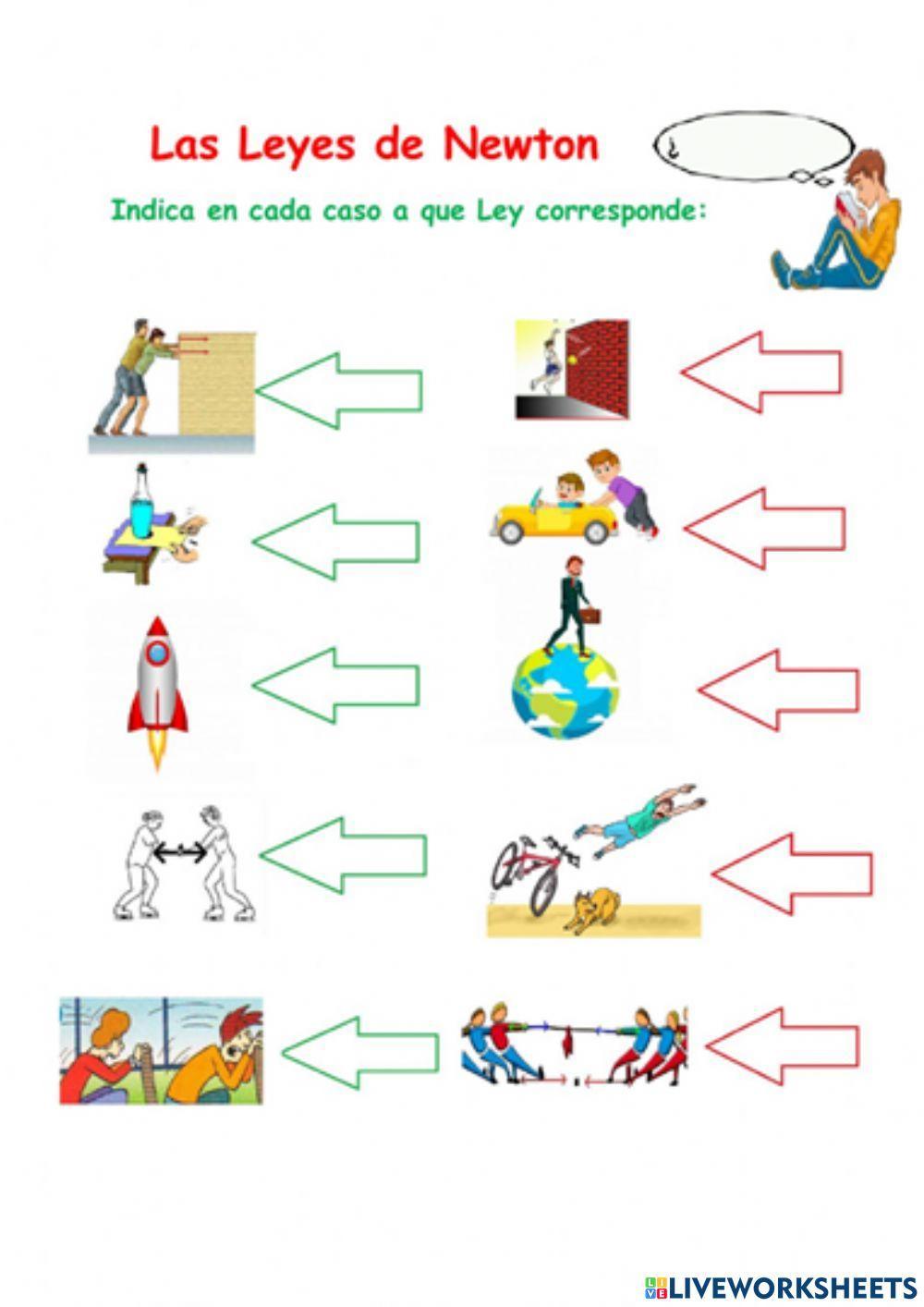 Actividad: Indicar ley de Newton correspondiente