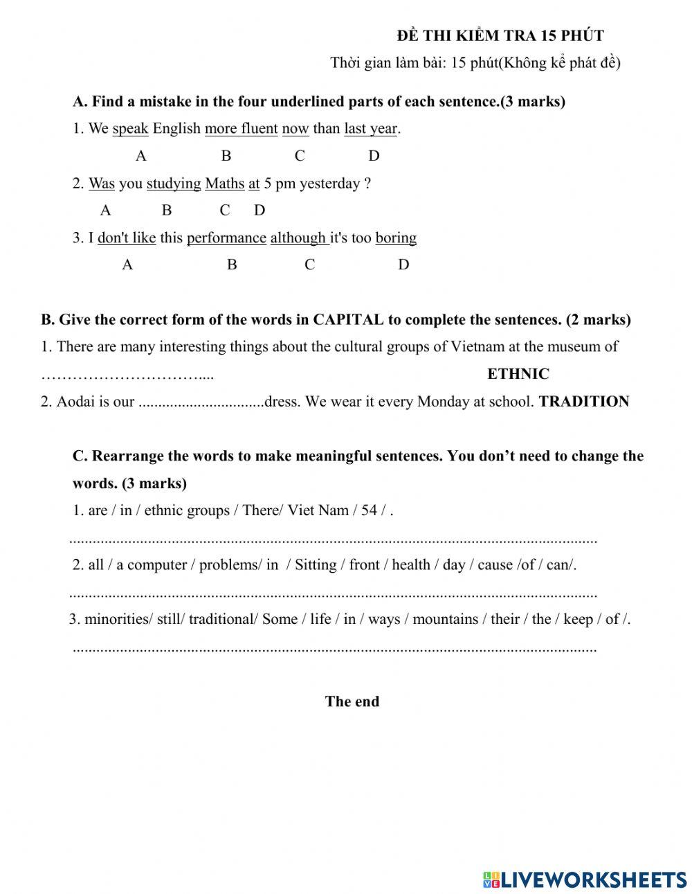 15' mini test no 2.2