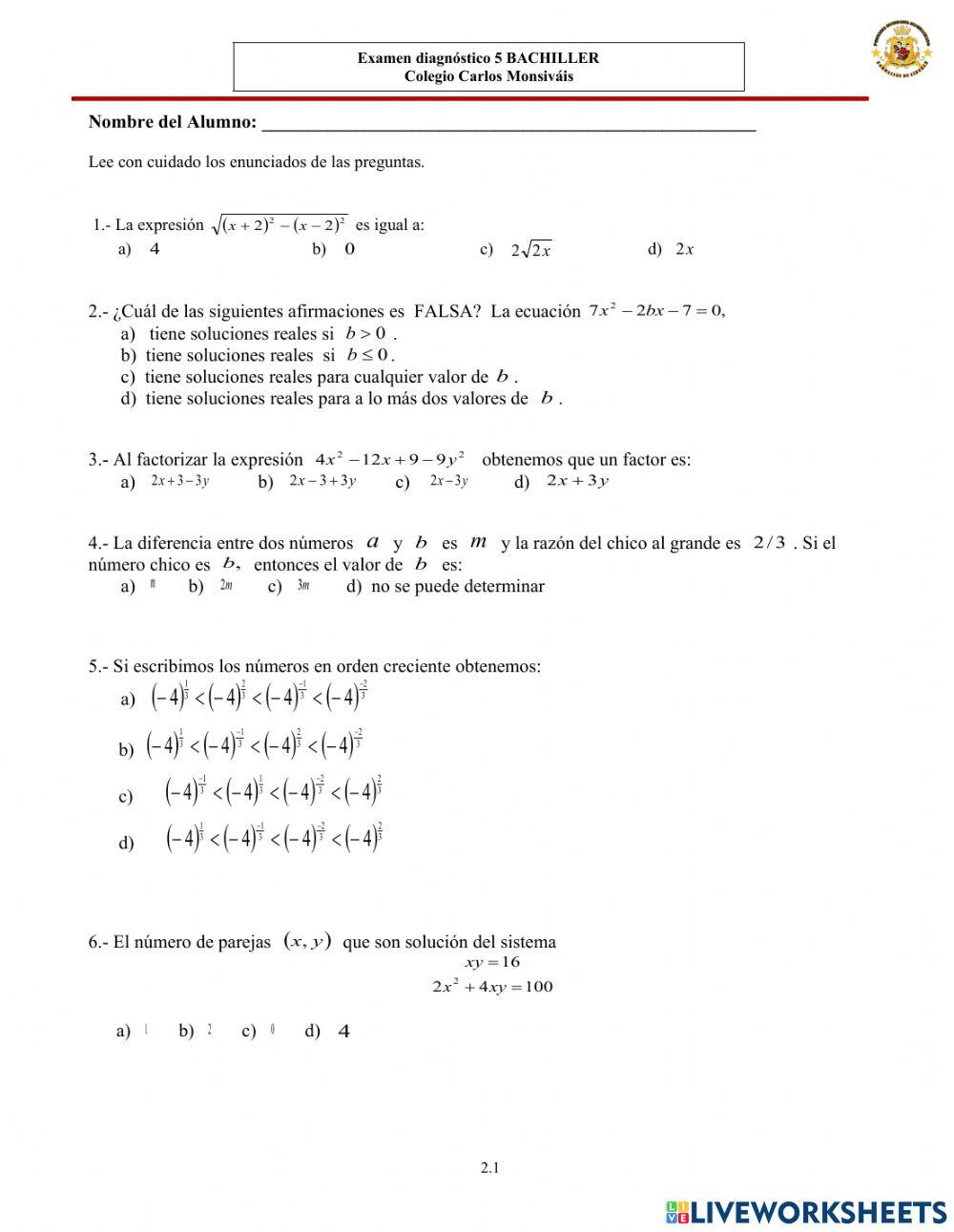 Diagnostico 5 semestre