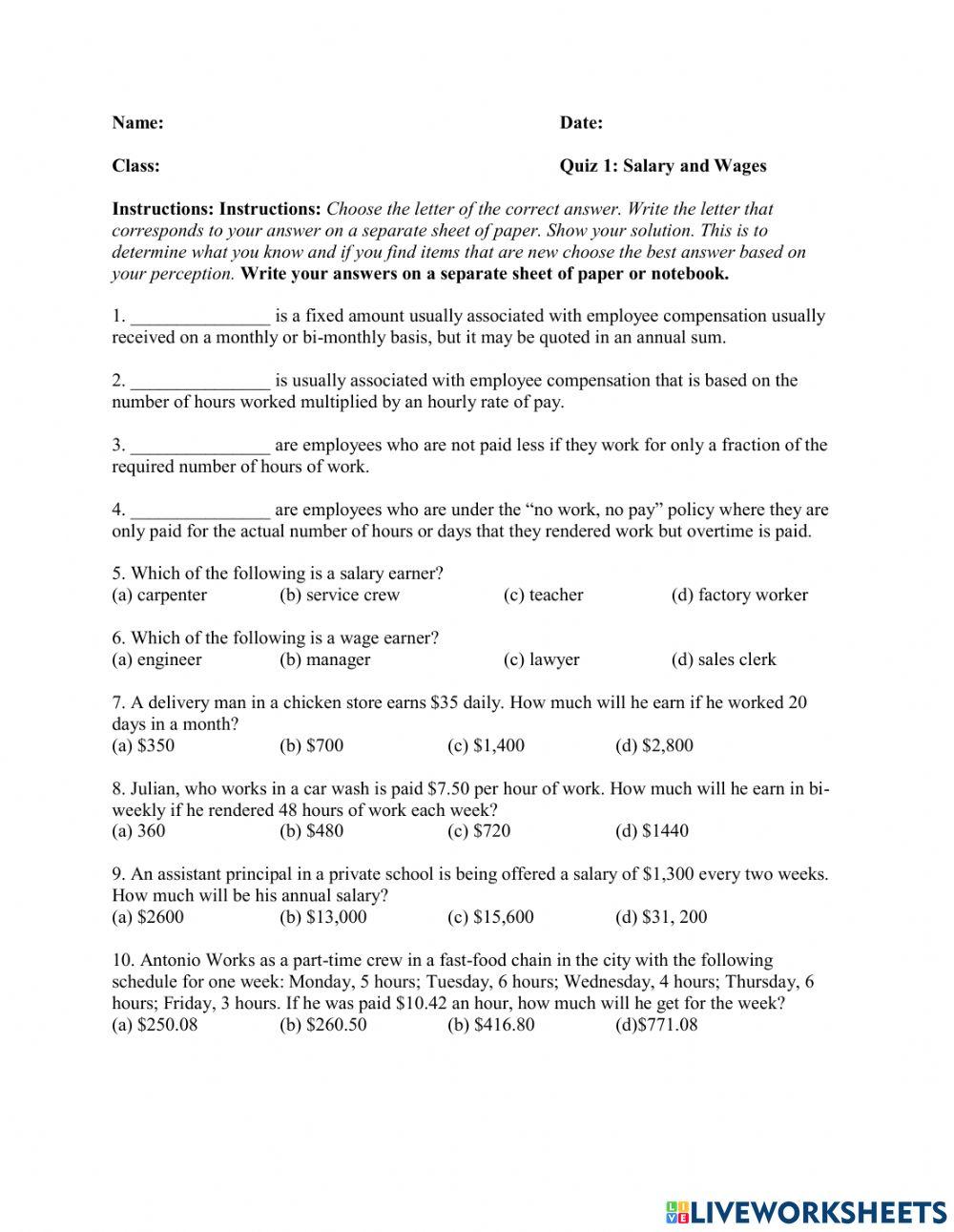salary-and-wages-daleny-live-worksheets