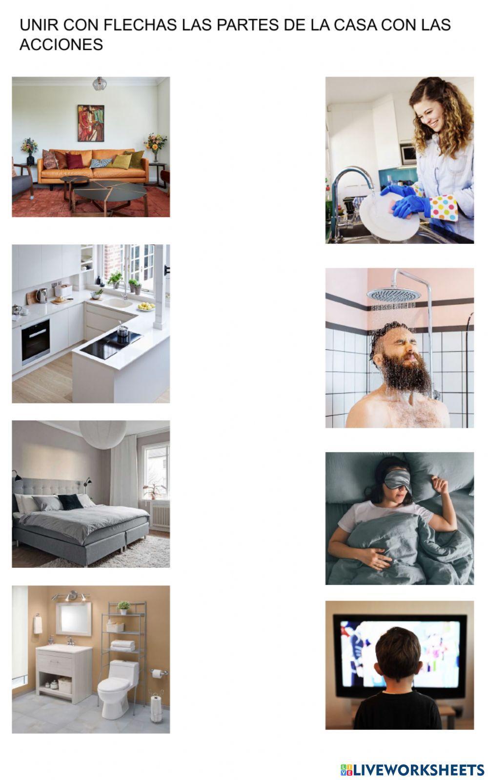 Acciones y partes de la casa