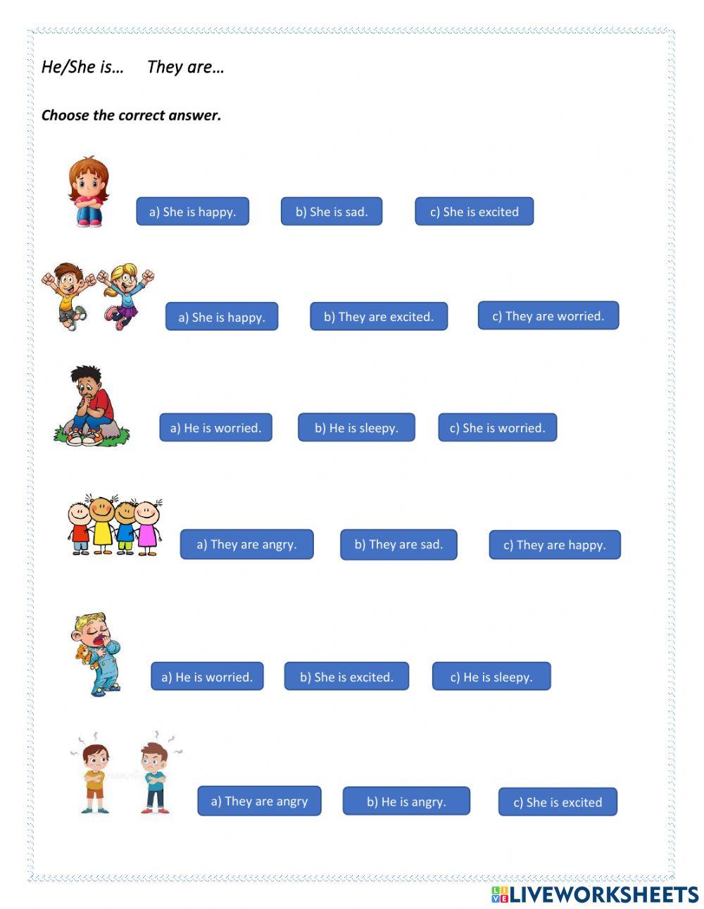 Verb to be - Feelings