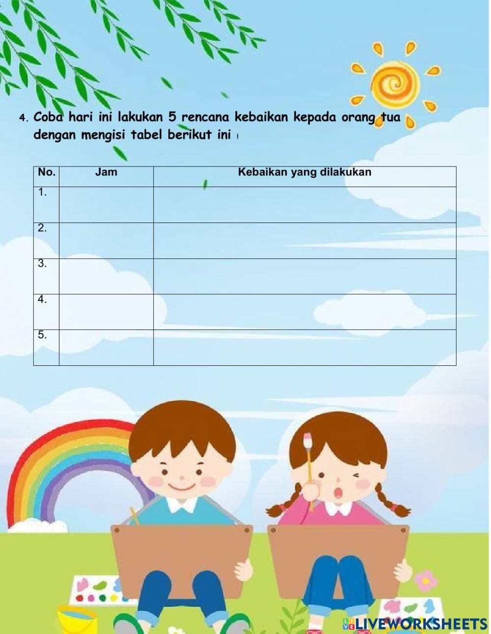 Hormat dan patuh kpada orang tua dan guru